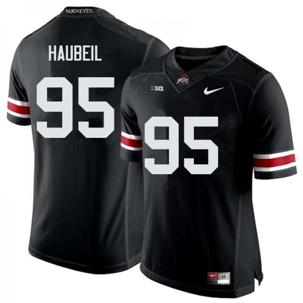 Ohio State Buckeyes #95 Blake Haubeil Men Stitched Jersey Black OSU38717